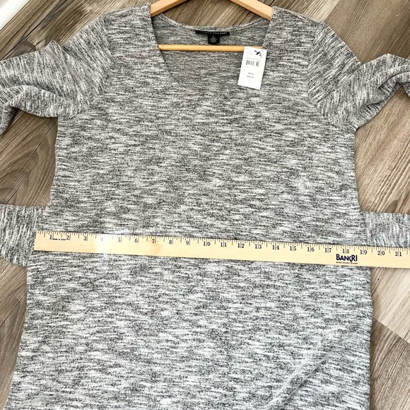 NEW A Pea in the Pod Maternity Tie-Front Dress Heather Gray Size Large NWT - Picture 13 of 14